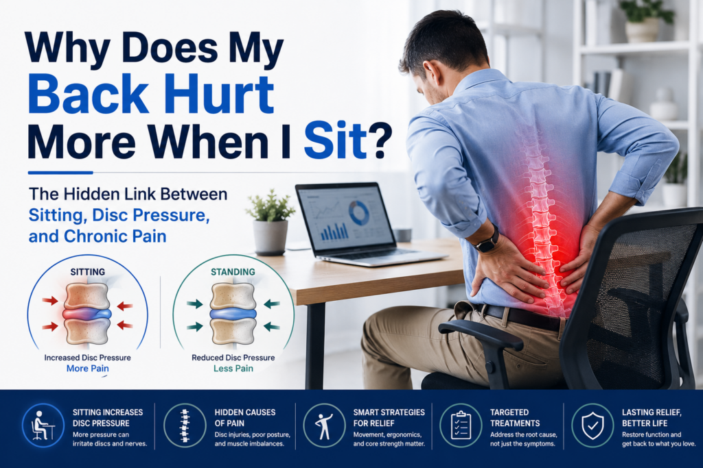 Why Does My Back Hurt More When I Sit? The Hidden Link Between Sitting, Disc Pressure, and Chronic Pain
